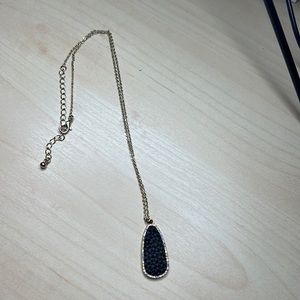 Black leather and rhinestone